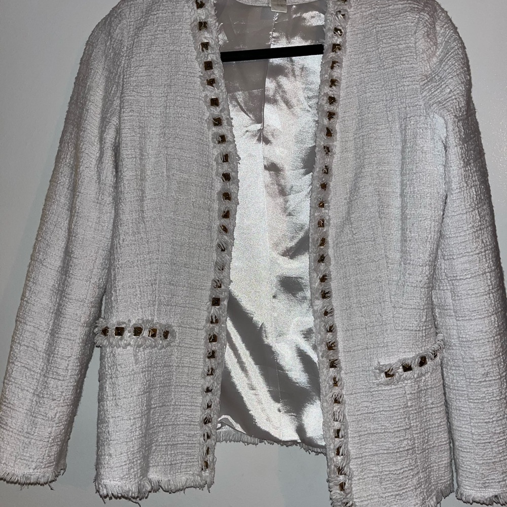 Boston proper white jacket